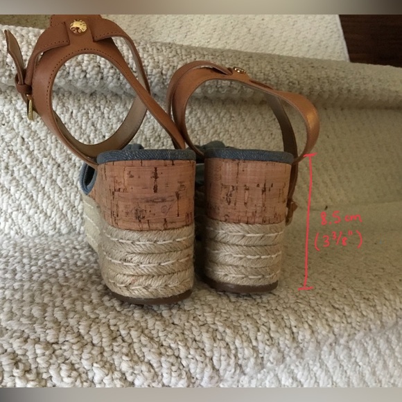 Michael Kors Denim Maxwell Mid Wedge - Size 7.5 - Picture 5 of 7